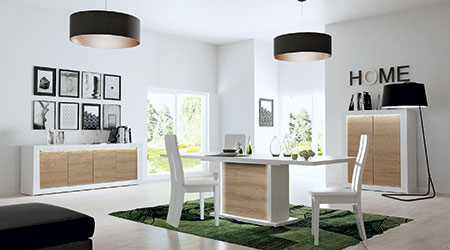 MEUBLE DESIGN LAQUE BLANC ET BOIS PAS CHER